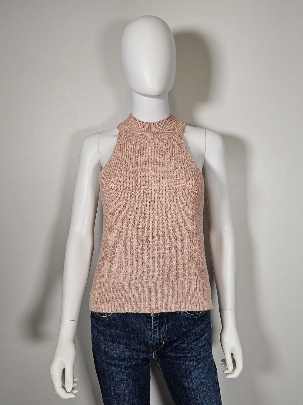 Gentle Fawn Blush Pink Knit Halter Knit Tank Top Sz XS